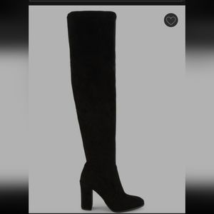 NIB KENNETH COLE​Justin Block Heel Suede Over The Knee Black Boots size 7